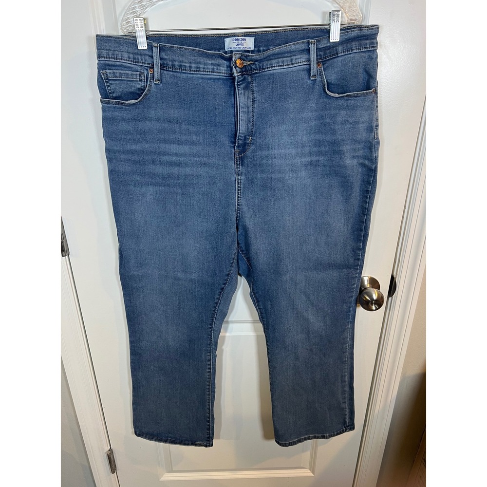 Denizen Levi's Womens Ultra‎ High-Rise Crop Flare Jeans Blue 22W